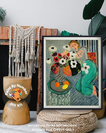 Henri Matisse PAINT by NUMBER Kit for Adults , Woman On Couch,Easy Beginners Acrylic Paint DIY Kit ,Living Bedroom Wall Art Decor