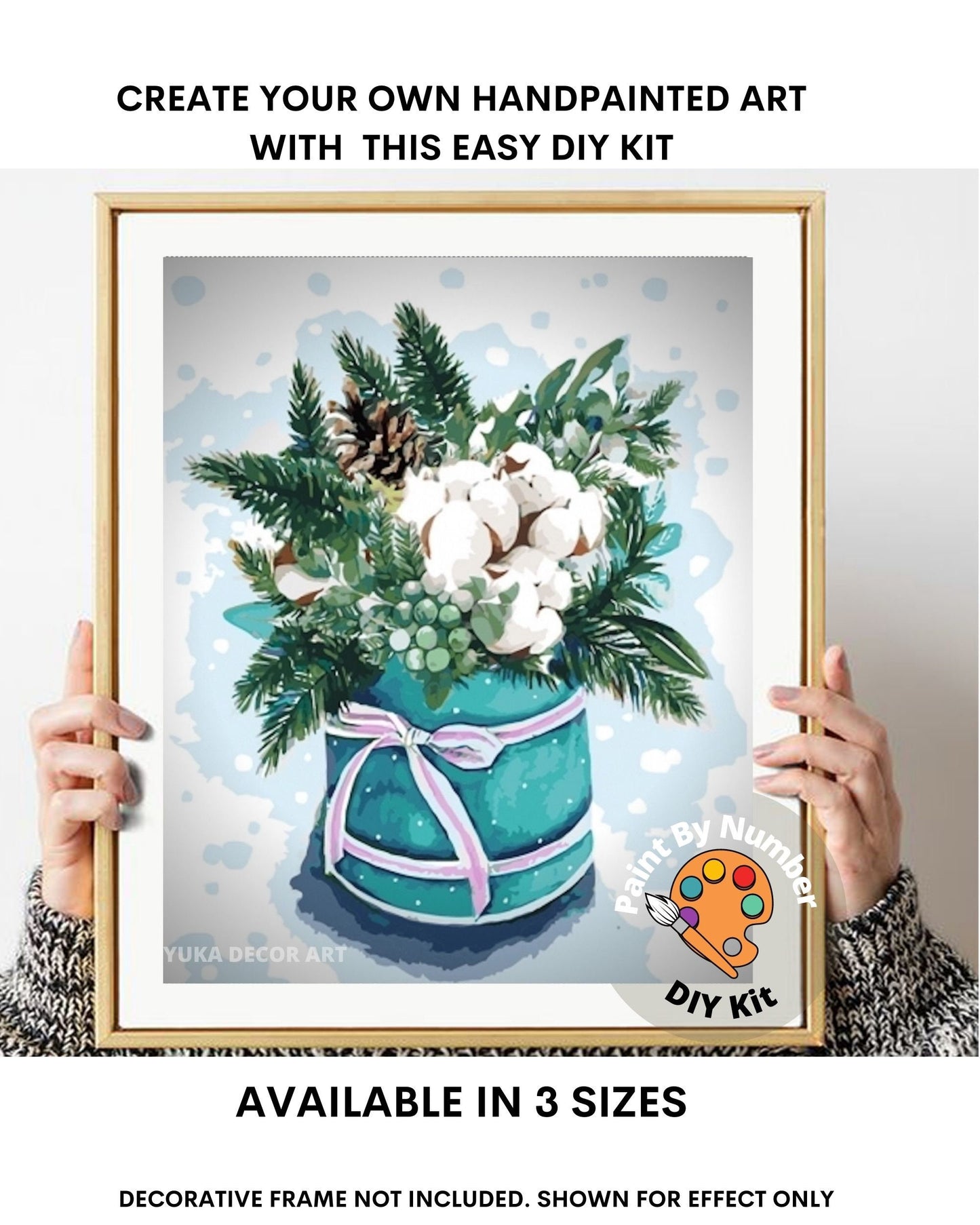 Floral Paint by Number Kit Adult, Flowers Still Life Painting,Easy Beginner Acrylic Paint Kit,Anniversary Gift For Mom, Home Decor Gift