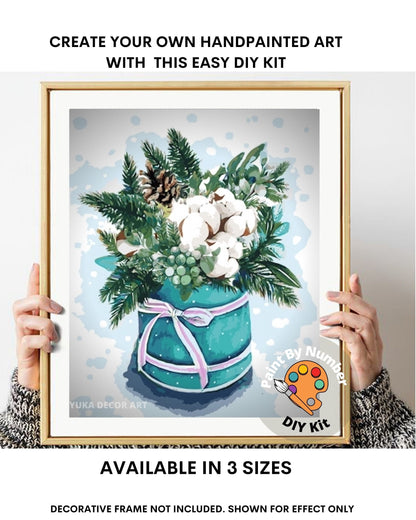 Floral Paint by Number Kit Adult, Flowers Still Life Painting,Easy Beginner Acrylic Paint Kit,Anniversary Gift For Mom, Home Decor Gift