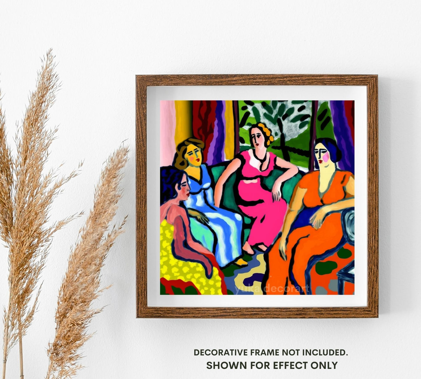 Matisse Inspired PAINT by NUMBER Kit Adult, Women Portrait , Friends Chatting, Mid Century Art ,Easy  Acrylic Painting , Decor Gift