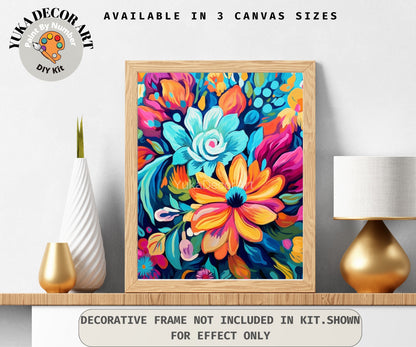 Garden PAINT by NUMBER Kit for Adults Spring Flowers Paint Kit