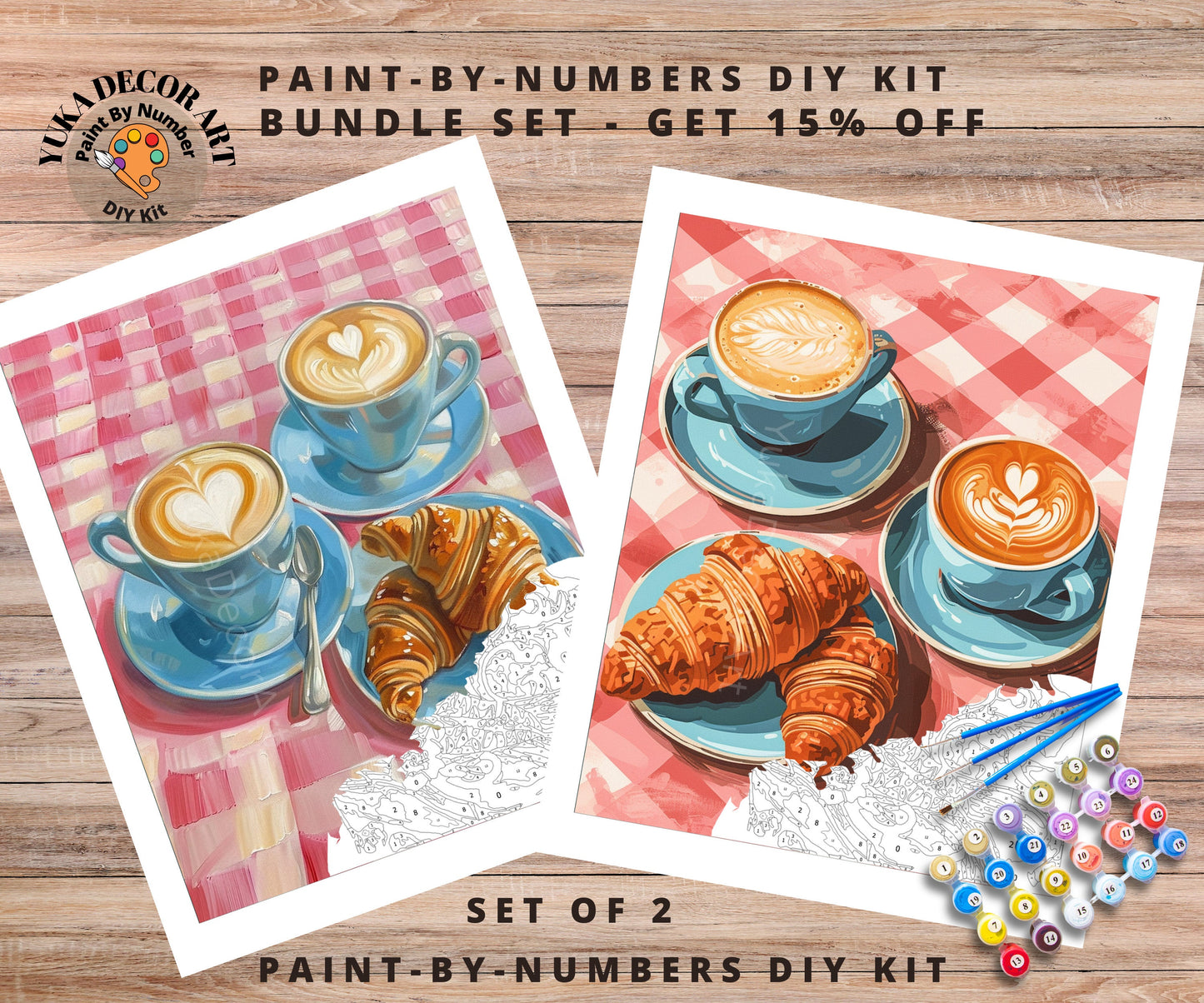 PAINT by NUMBER Kit Adult | Kitchen Art Diy Canvas Painting | Beginner Acrylic Painting DIY Kit | Birthday Gift for Mom Girlfriend Sister