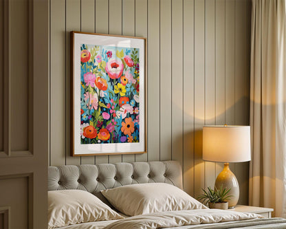 Wild Flowers PAINT by NUMBERS Kit Adults Spring Garden Floral DIY Painting Colorful Easy Beginners Hobby Kit Wall Art Gift