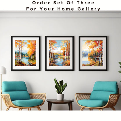 Autumn Forest View PAINT by NUMBER Kit Adult Nature Painting DIY by Numbers Easy Beginners Holiday Activity Birthday Gift For Mom Girlfriend