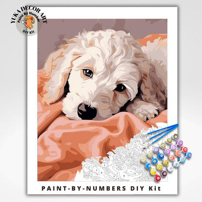 Cute Dog PAINT by NUMBER Kit Adult Painting DIY Color by Numbers Kit Easy Beginners Art Kit Birthday Gift For Wife  Mom Girlfriend Grandma