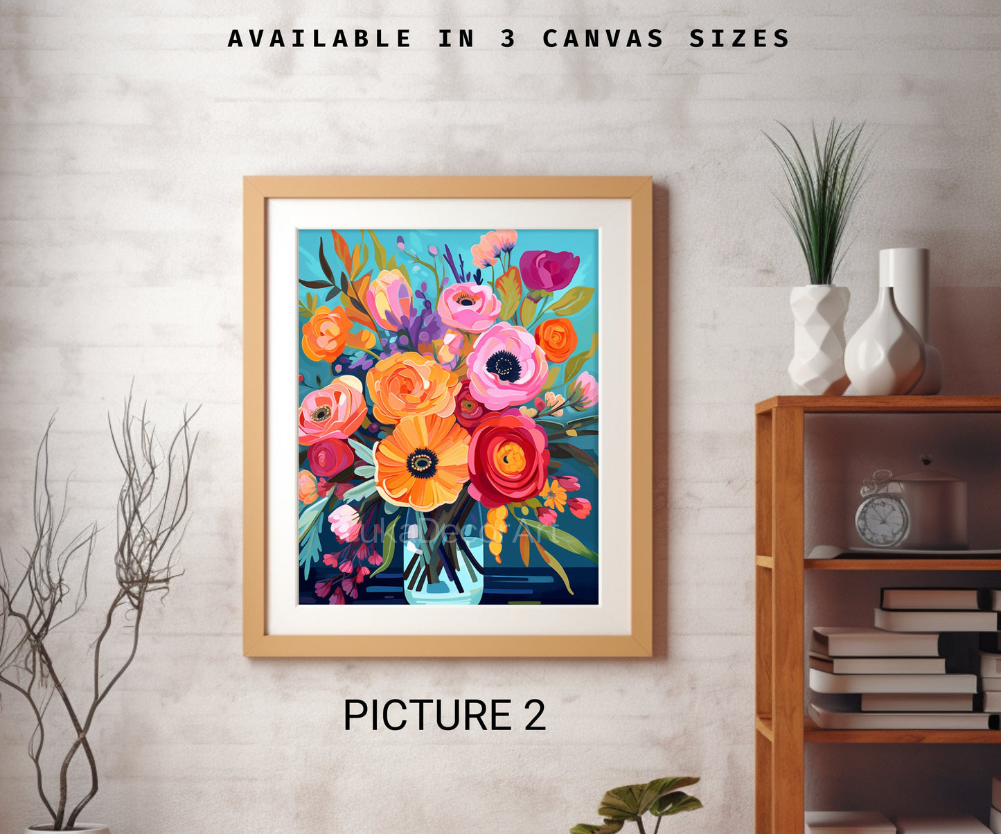 Springflowers PAINT by NUMBER Kit Adults | Set Of 2 | WildFlowers In Vase DIY Painting Easy Beginners Hobby Kit Wall Art Birthday Gift  Mom