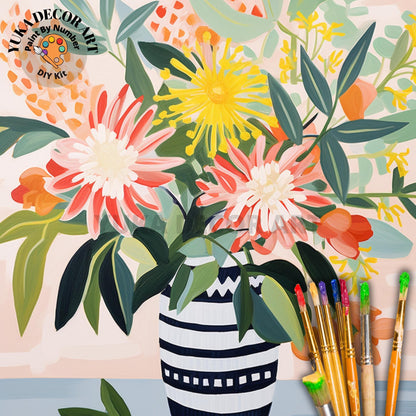 Matisse Style Flowers PAINT by NUMBER Kit Adult Painting DIY by Numbers Easy Beginners Kit Birthday | Gift For Best Friend Girlfriend Wife