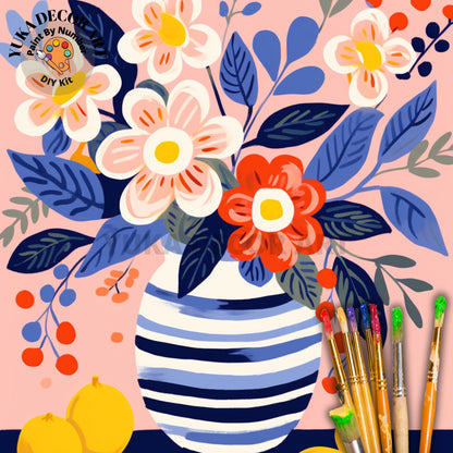 Matisse Inspired PAINT by NUMBER Kit Adult Painting Floral DIY by Numbers Easy Beginners Art Kit | Birthday Gift For Mother-in-law