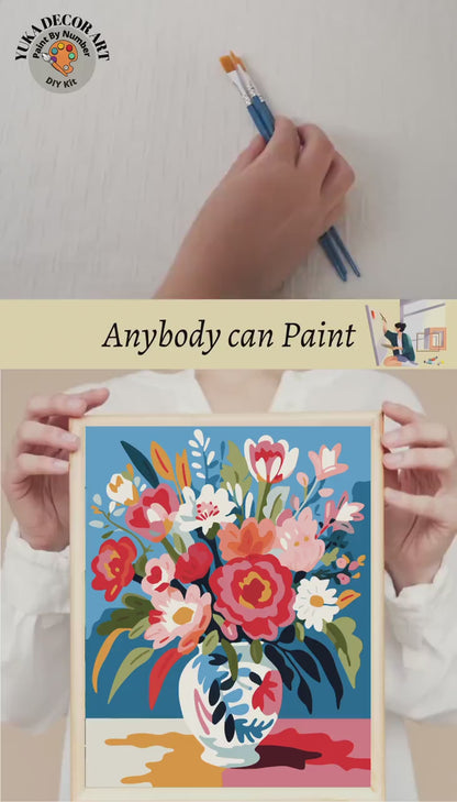 Matisse Flowers PAINT by NUMBER Kit for Adults Vase Still Life DIY Painting Beginners Paint Hobby Kit Decor Art Mom Gift