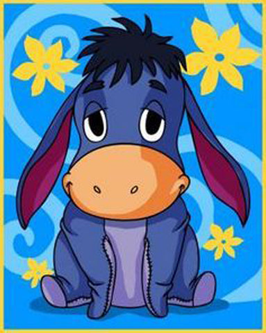 Image of FLOWER EEYORE Diamond Painting Kit