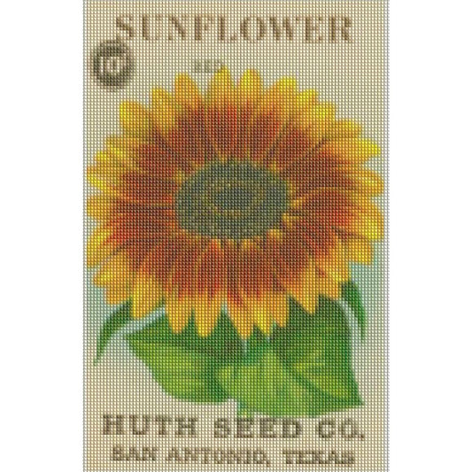 VINTAGE SUNFLOWER SEED PACKET Diamond Painting Kit - DAZZLE CRAFTER