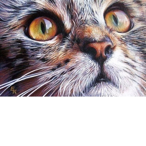 Image of GREEN EYES KITTY  Diamond Painting Kit - DAZZLE CRAFTER