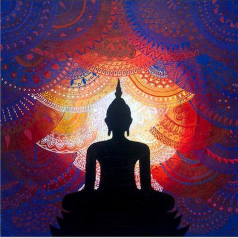 Image of BUDDHA SILHOUETTE Diamond Painting Kit - DAZZLE CRAFTER