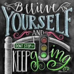 CHALKBOARD QUOTES - BELIEVE YOURSELF Diamond Painting Kit - DAZZLE CRAFTER
