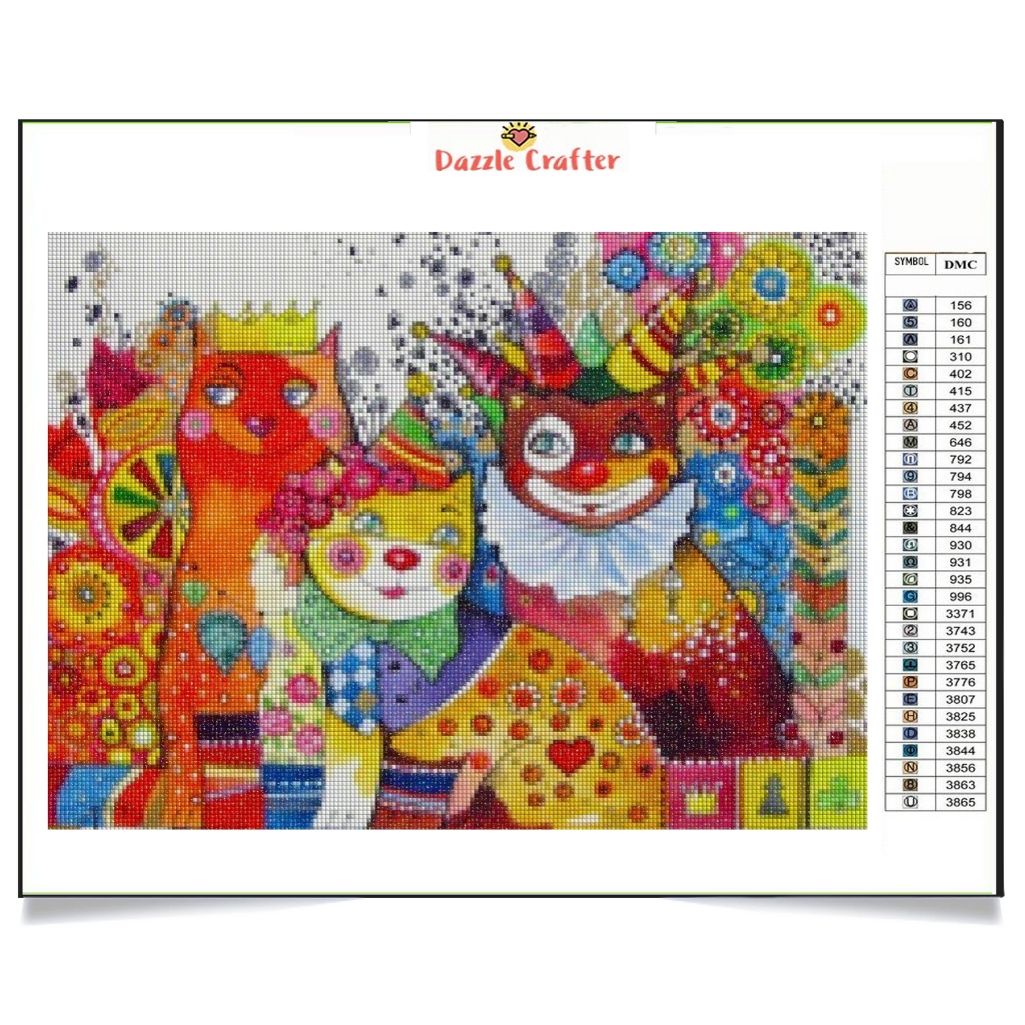 CATS IN THE CARNIVAL Diamond Painting Kit - DAZZLE CRAFTER