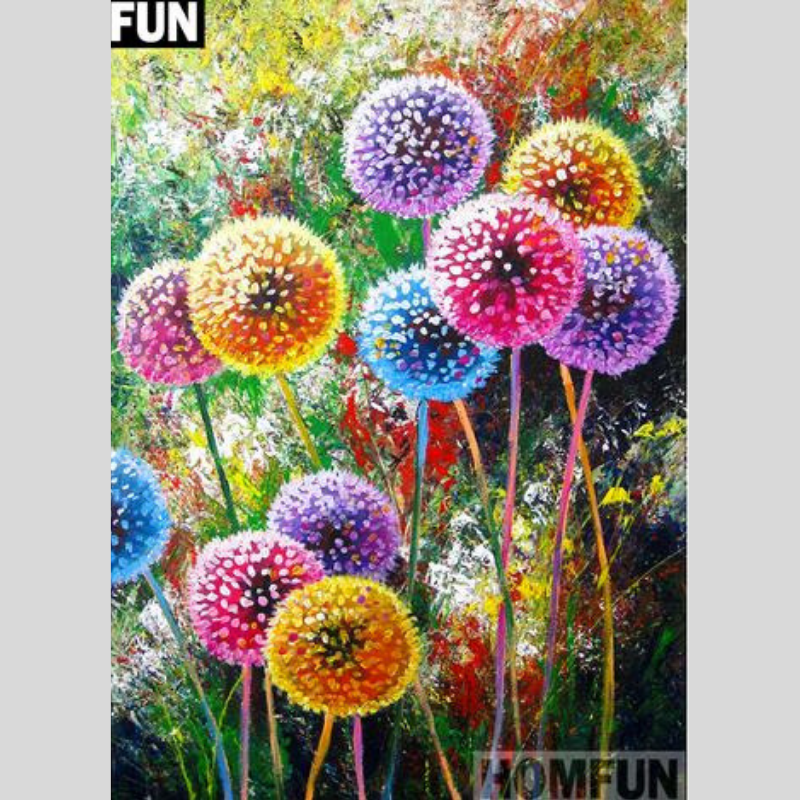 RAINBOW DANDELIONS Diamond Painting Kit - DAZZLE CRAFTER