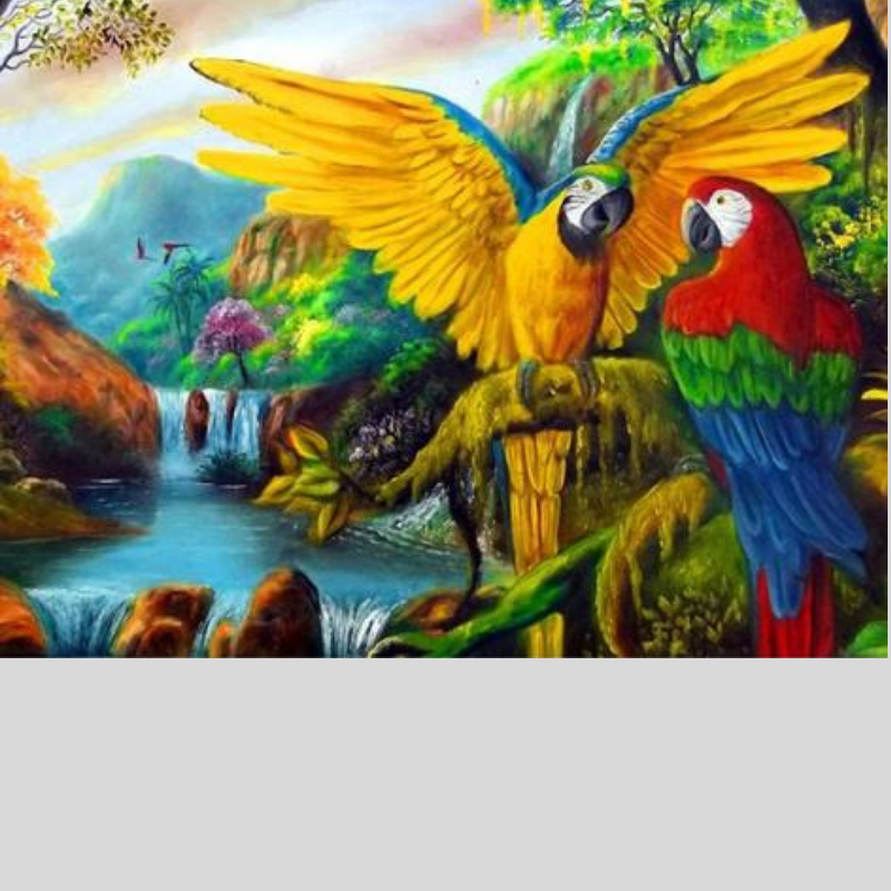 PARROTS IN NATURE Diamond Painting Kit - DAZZLE CRAFTER