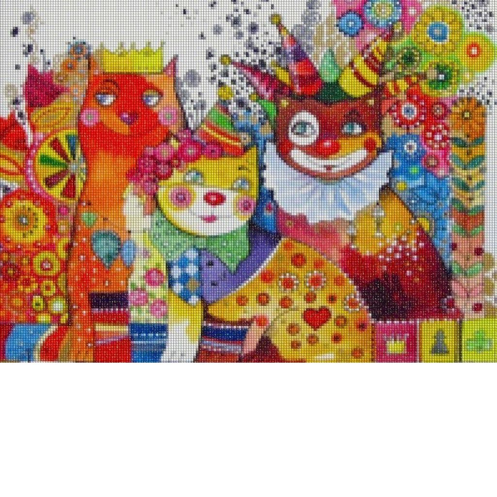 CATS IN THE CARNIVAL Diamond Painting Kit - DAZZLE CRAFTER