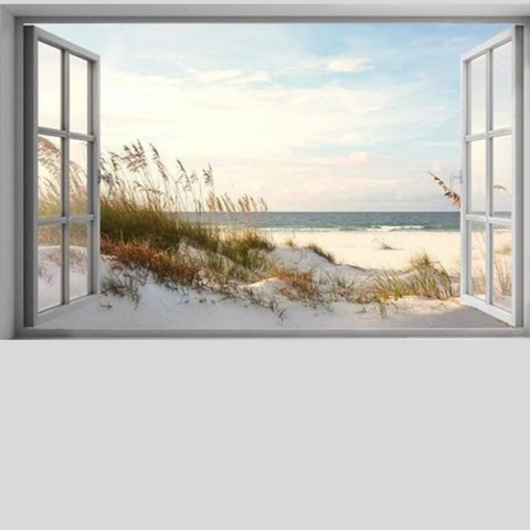 Image of WINDOW SEA VISTA Diamond Painting Kit - DAZZLE CRAFTER