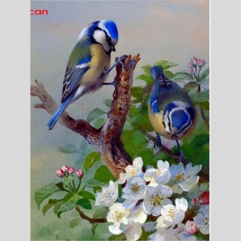 BLUE BIRDS Diamond Painting Kit - DAZZLE CRAFTER