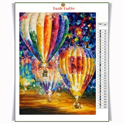 Image of MULTICOLOR PARACHUTES Diamond Painting Kit - DAZZLE CRAFTER