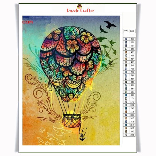 FLYING AWAY PARACHUTE Diamond Painting Kit - DAZZLE CRAFTER