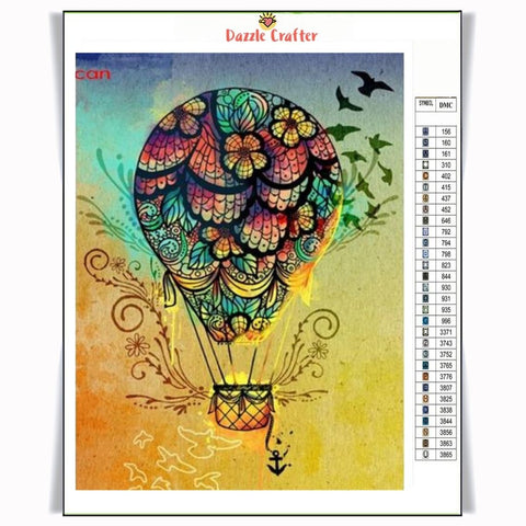 Image of FLYING AWAY PARACHUTE Diamond Painting Kit - DAZZLE CRAFTER