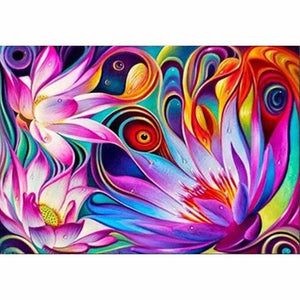 ABSTRACT PINK LILIES Diamond Painting Kit