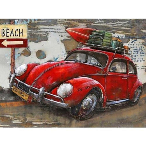 Image of MY RED CAR Diamond Painting Kit - DAZZLE CRAFTER