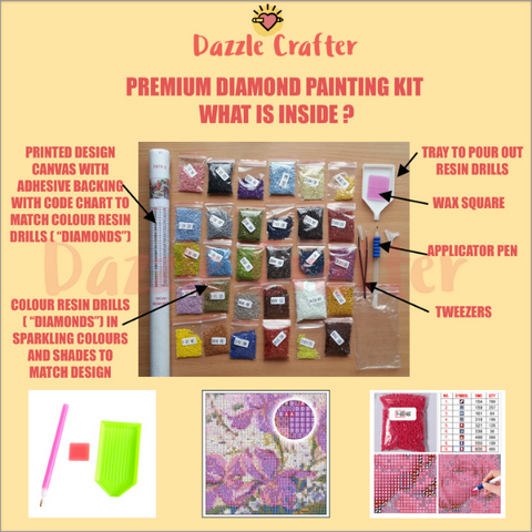 Image of LOVELY LASS Diamond Painting Kit - DAZZLE CRAFTER