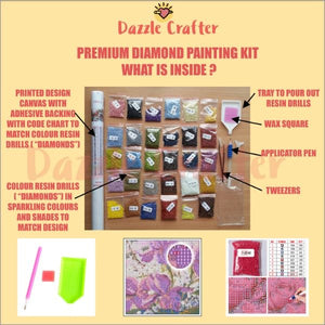 CAT IN THE GARDEN  Diamond Painting Kit - DAZZLE CRAFTER