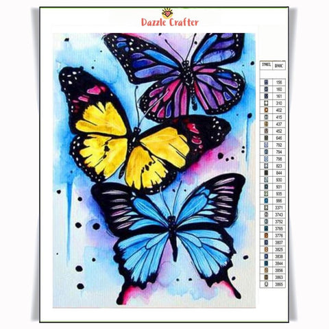 Image of FLUTTERING BUTTERFLIES Diamond Painting Kit