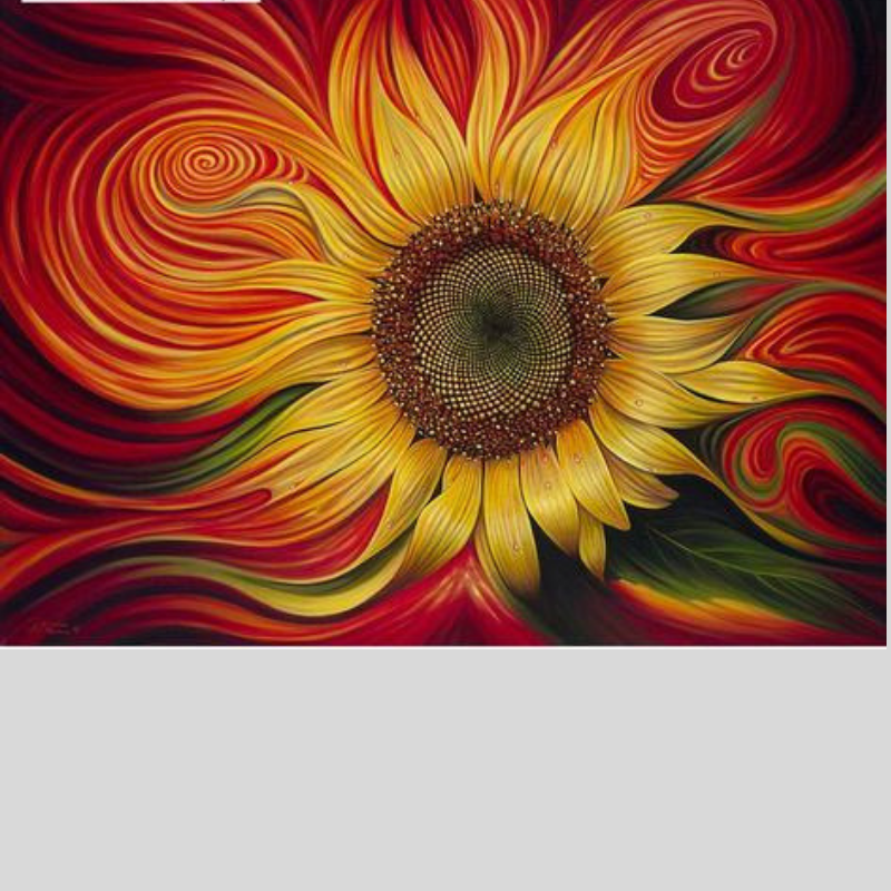 RED SUNFLOWER Diamond Painting kit - DAZZLE CRAFTER
