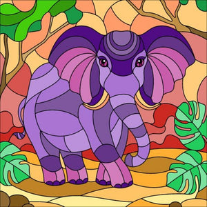 PURPLE ELEPHANT Diamond Painting Kit - DAZZLE CRAFTER