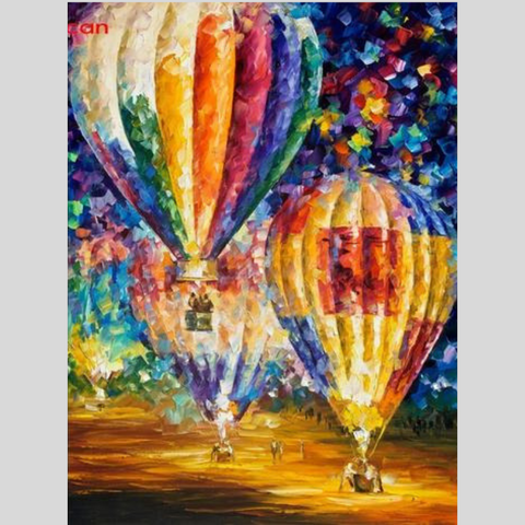 Image of MULTICOLOR PARACHUTES Diamond Painting Kit - DAZZLE CRAFTER