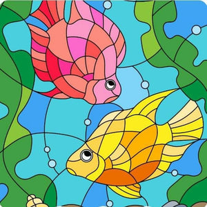 HAPPY COLORFUL FISHES Diamond Painting Kit - DAZZLE CRAFTER