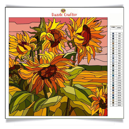 DANCING SUNFLOWERS  Diamond Painting Kit - DAZZLE CRAFTER