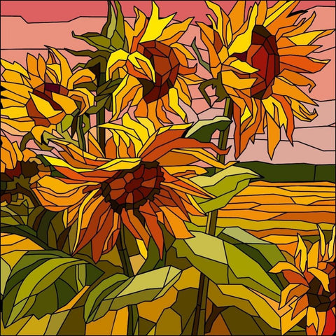 Image of DANCING SUNFLOWERS  Diamond Painting Kit - DAZZLE CRAFTER