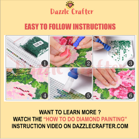 Image of BABY OWL WITH FLOWERS Diamond Painting Kit - DAZZLE CRAFTER