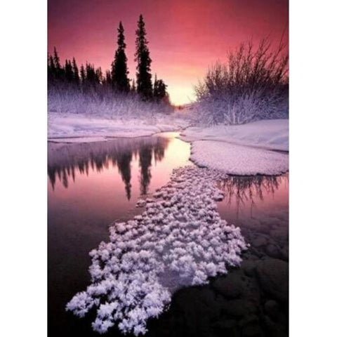 Image of WINTER SUNSET Diamond Painting Kit