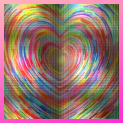 Image of RAINBOW HEART Diamond Painting Kit - DAZZLE CRAFTER