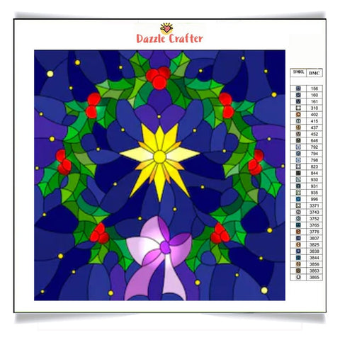 Image of CHRISTMAS WREATH   Diamond Painting Kit