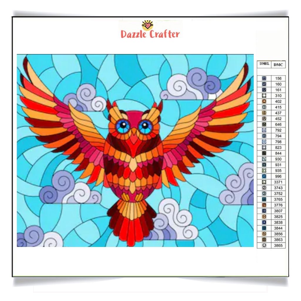 OWL IN FLIGHT  Diamond Painting Kit - DAZZLE CRAFTER