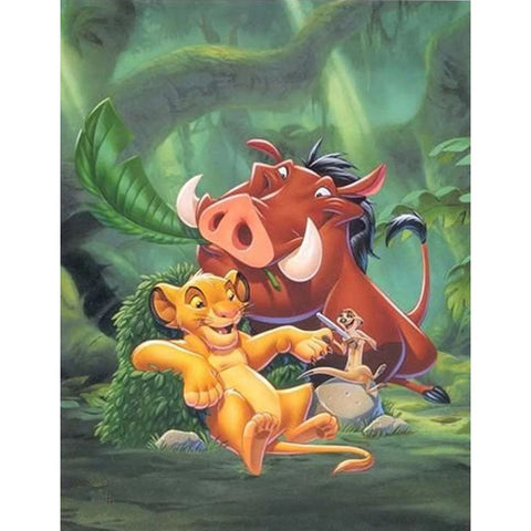 Image of SIMBA RELAXING Diamond Painting Kit