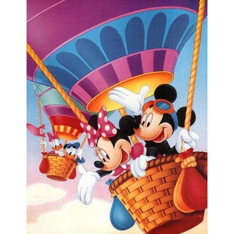 Image of MICKEY IN A HOT AIR BALLOON Diamond Painting Kit