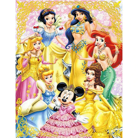Image of MICKEY AND PRINCESSES Diamond Painting Kit
