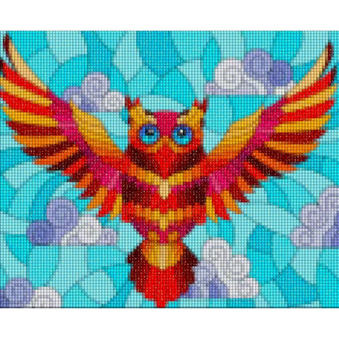 Image of OWL IN FLIGHT  Diamond Painting Kit - DAZZLE CRAFTER