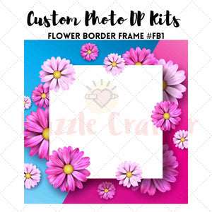 CUSTOM PHOTO WITH FLOWER FRAME - MAKE YOUR OWN DIAMOND PAINTING