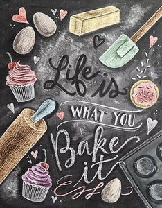 Life Is What You Bake It Diamond Painting Kit - DAZZLE CRAFTER