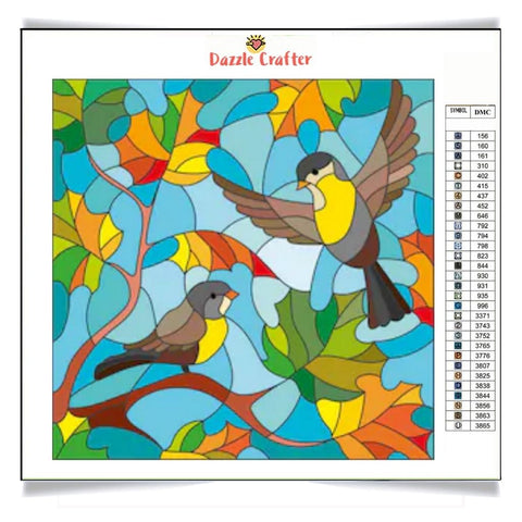 Image of SINGING SPARROWS Diamond Painting Kit - DAZZLE CRAFTER